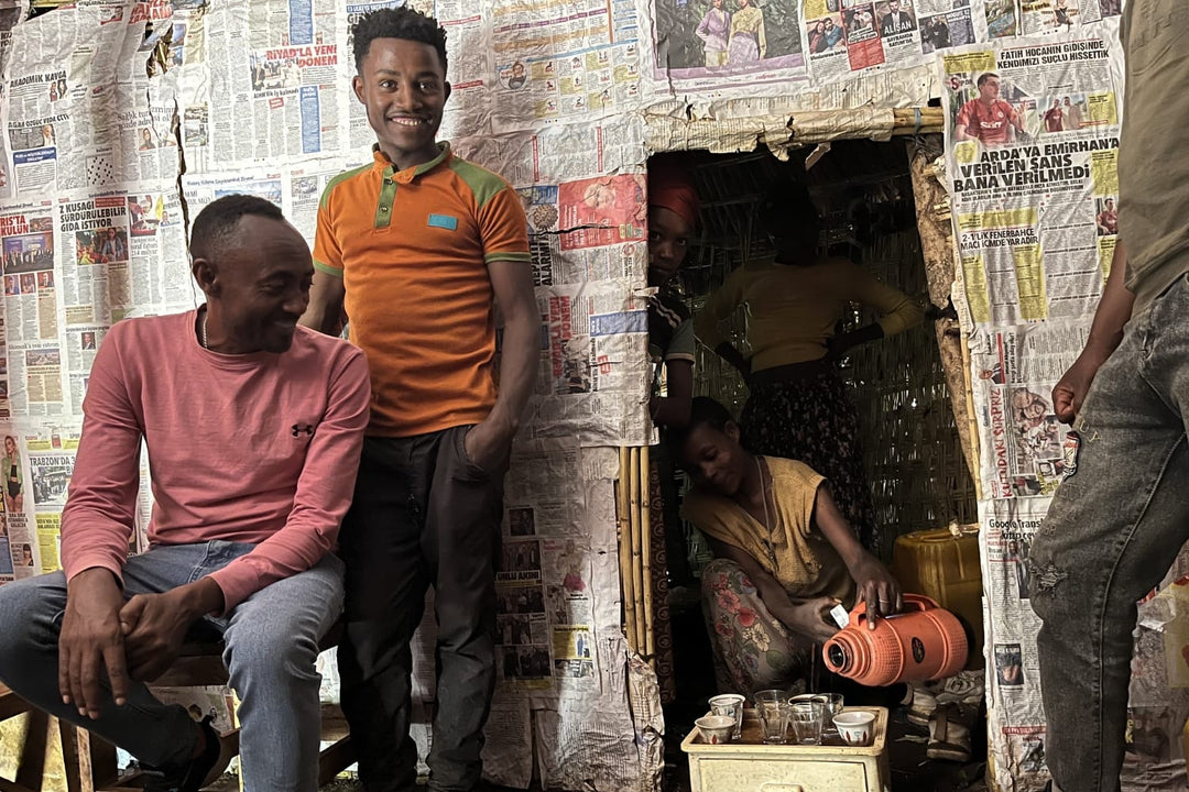 Coffee producers after a day of working the farms