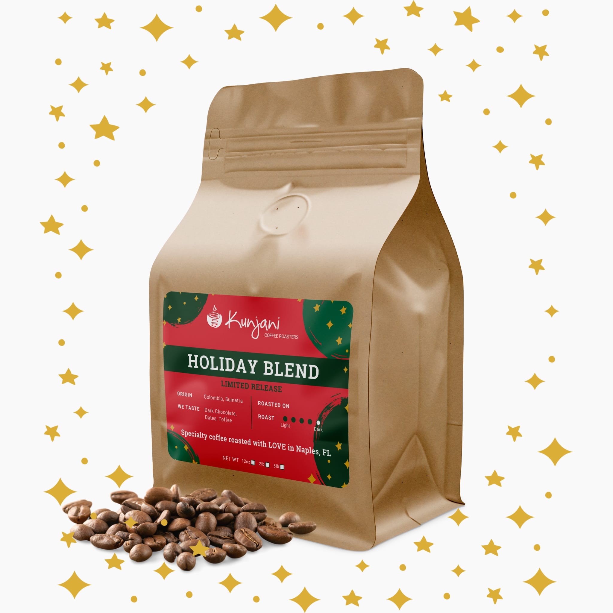 2025 Holiday Blend Coffee - Medium-Dark Roast | Kunjani Craft Coffee