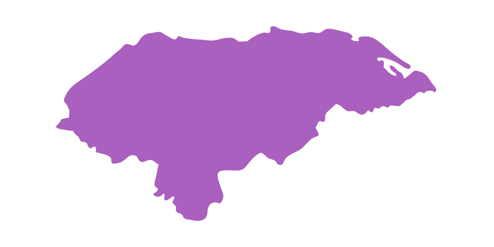 Illustration of map of Honduras