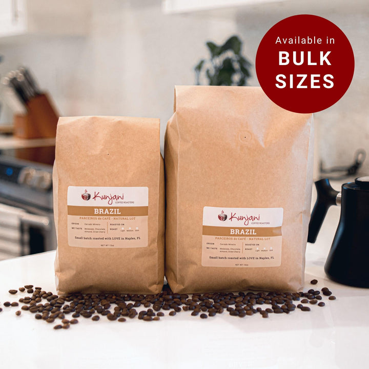 Bulk size bags of Brazil specialty coffee