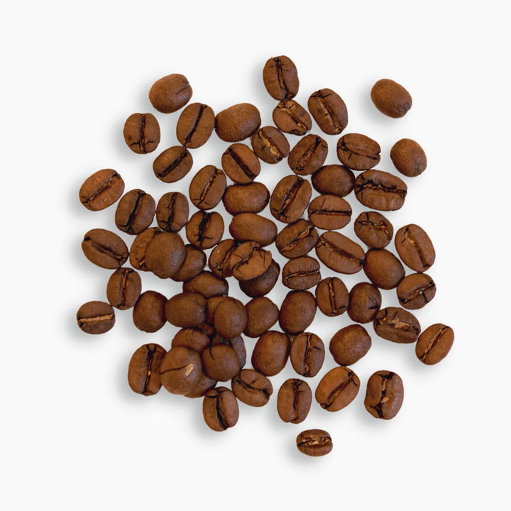 Detail view of Brazil specialty coffee beans