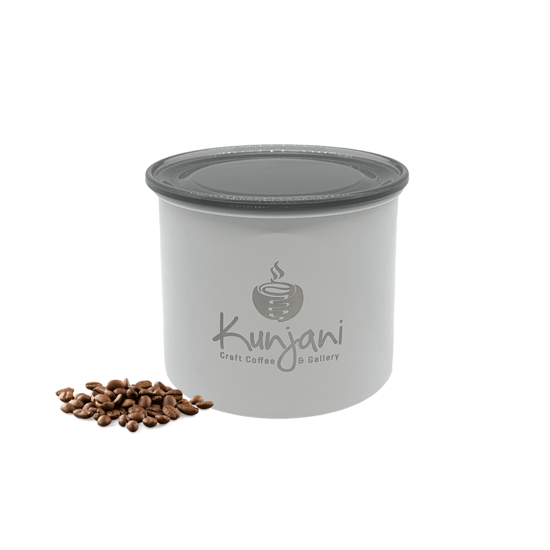 Small White Coffee Storage Canister