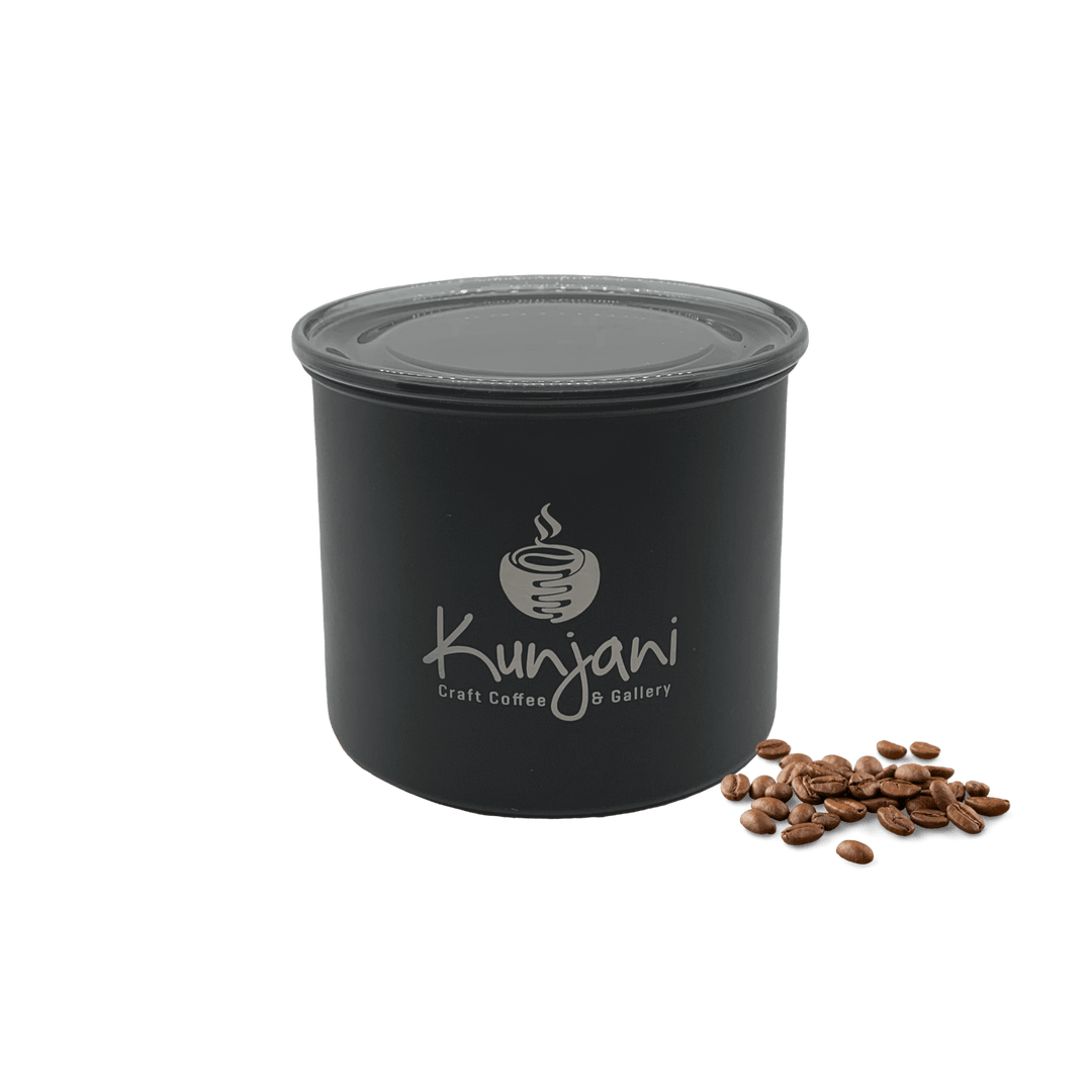 Small Black Coffee Storage Canister