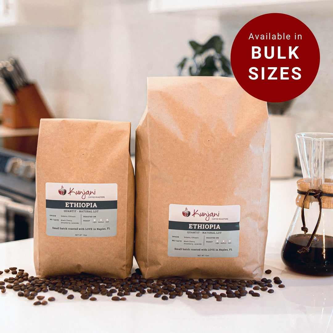 Bulk size bags of Ethiopia coffee